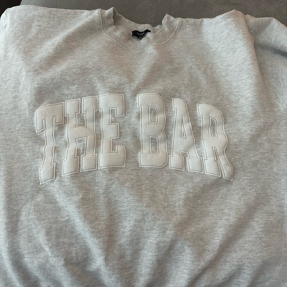 the bar varsity sweatshirt grey L